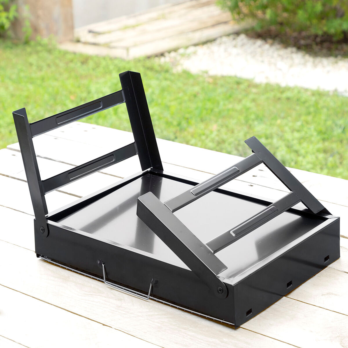 Folding Portable Barbecue for use with Charcoal BearBQ