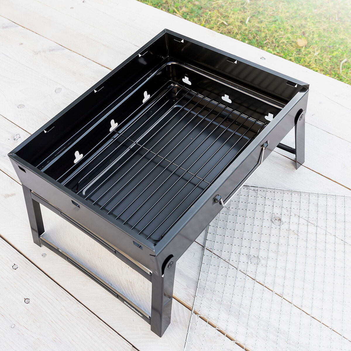 Folding Portable Barbecue for use with Charcoal BearBQ