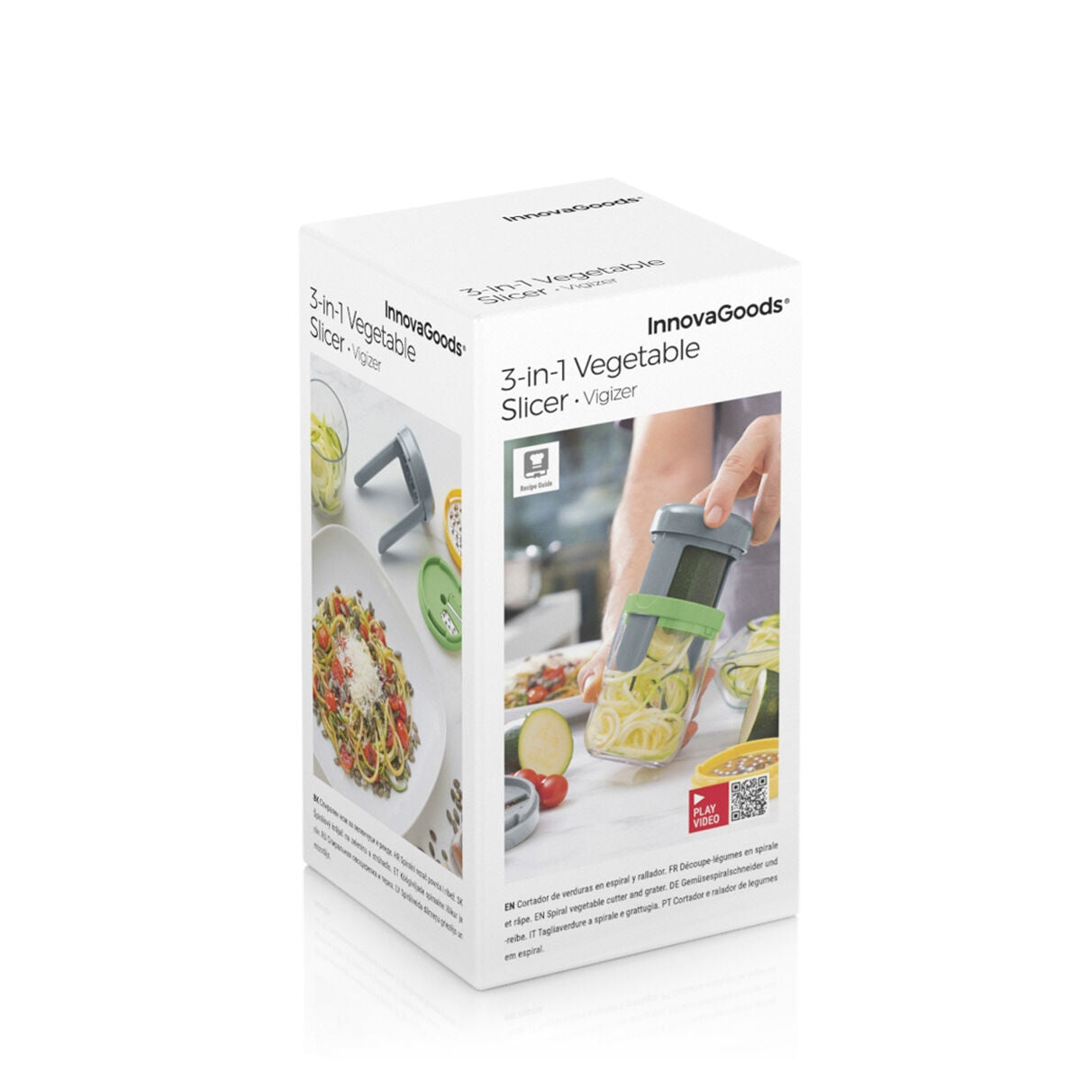 Vigizer InnovaGoods vegetable spiral cutter and grater with recipes