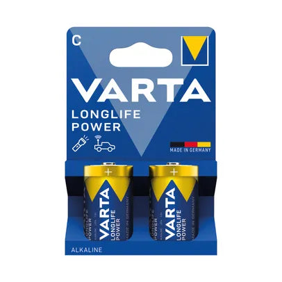 Varta Longlife Power C Alkaline Battery 1.5V (Pack of 2)