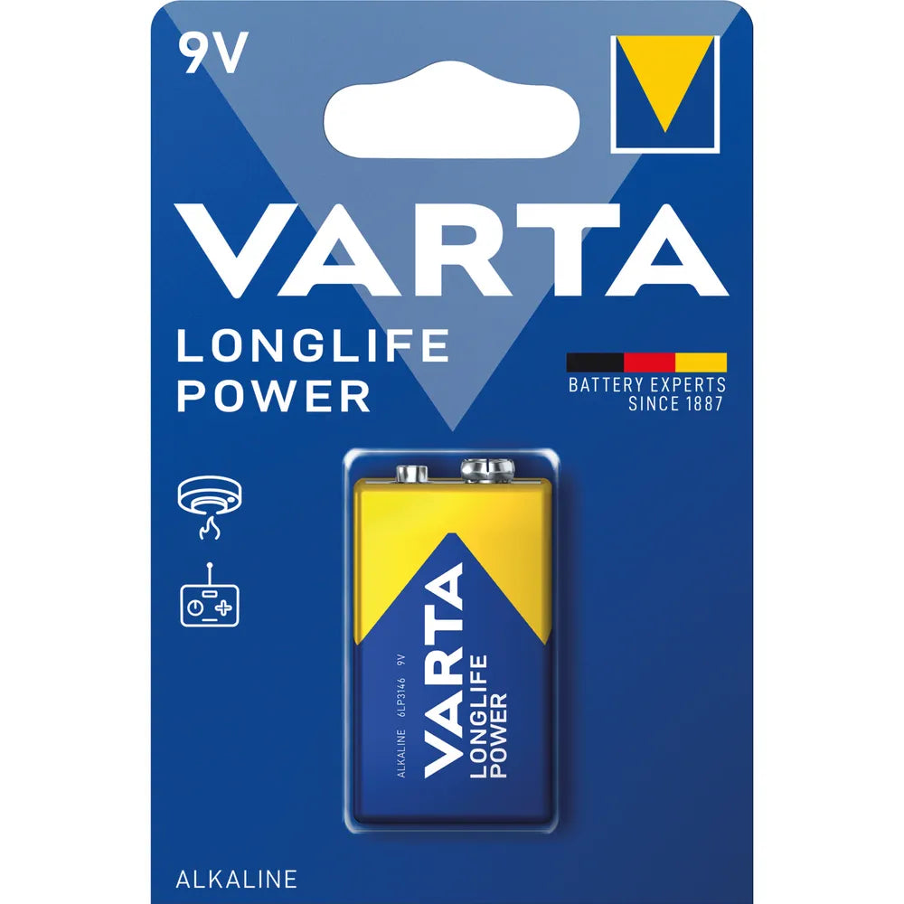 Varta Longlife Power Alkaline 9V Battery