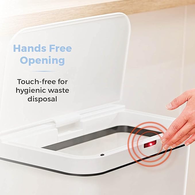Tower 50L Sensor Bin - White