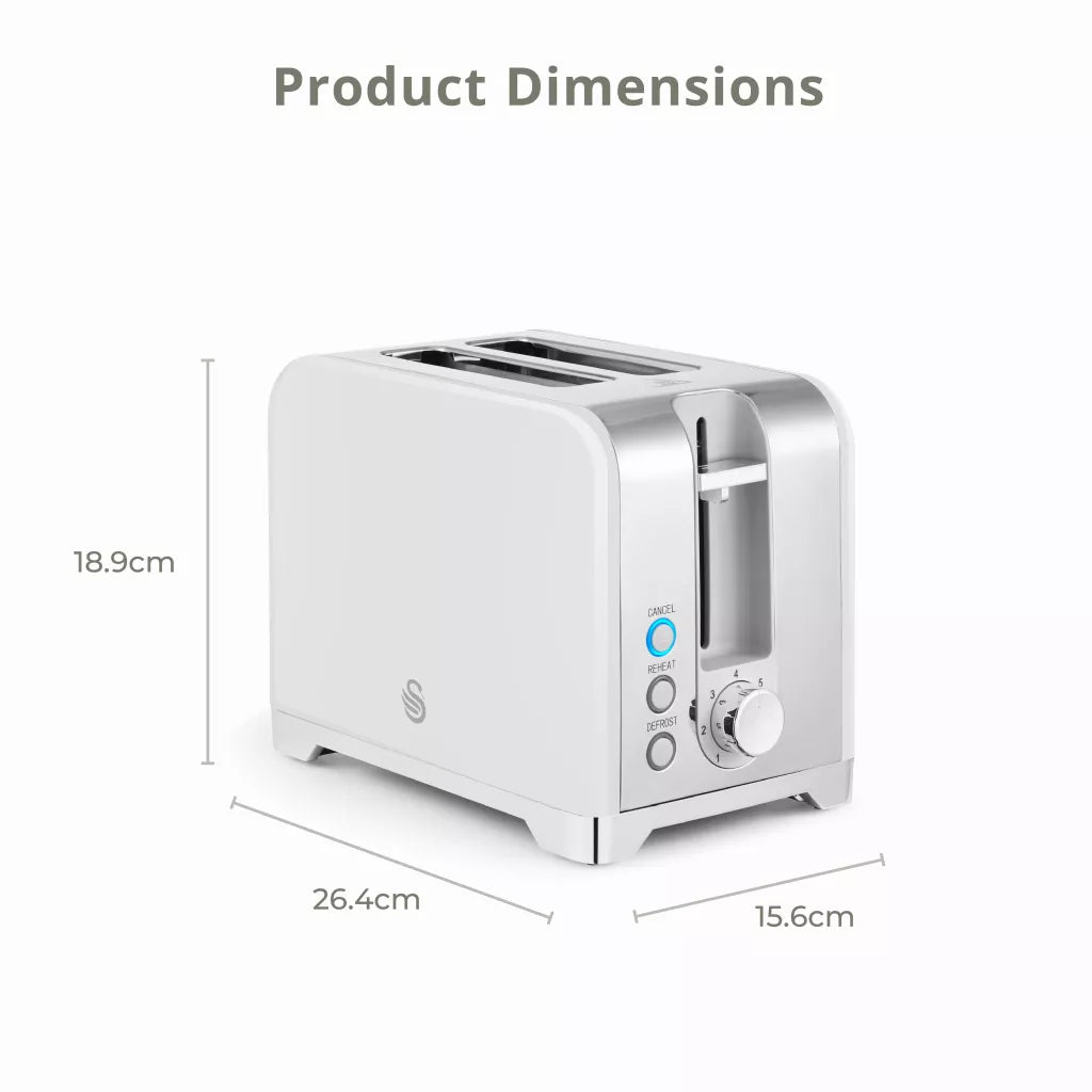 Swan Solace 2 Slice Stainless Steel Toaster