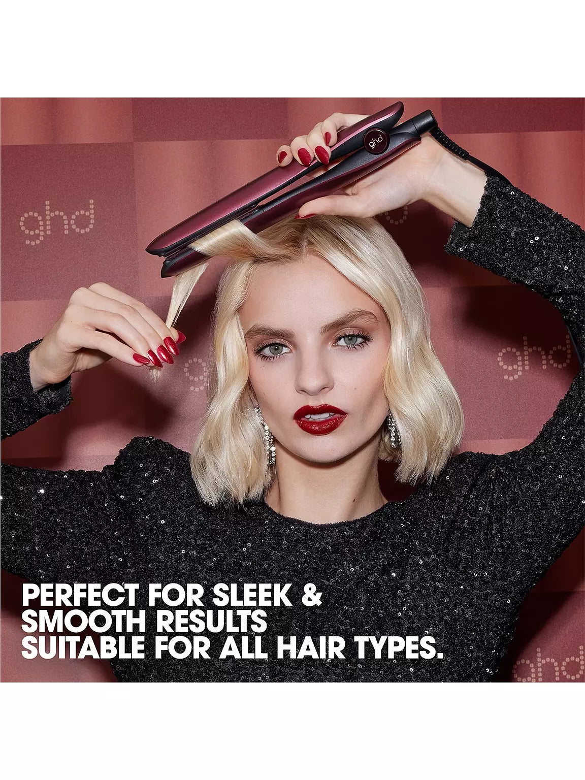 ghd Gold Hair Straightener in Cherry Chic