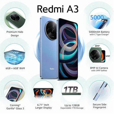 Teléfono móvil Xiaomi Redmi A3 de 4 GB/128 GB