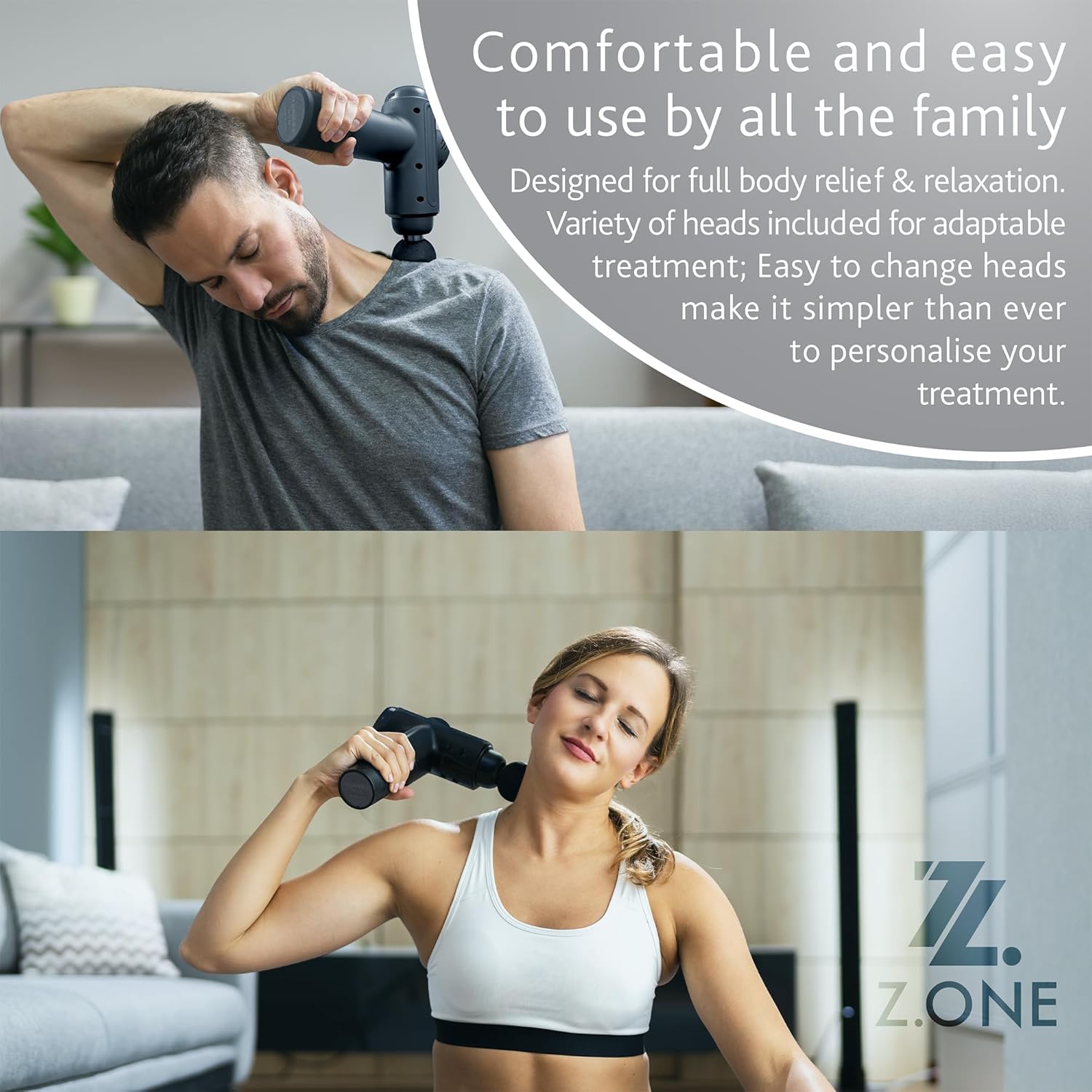 Z.ONE Deep Tissue Massage Gun for Muscle Pain Relief