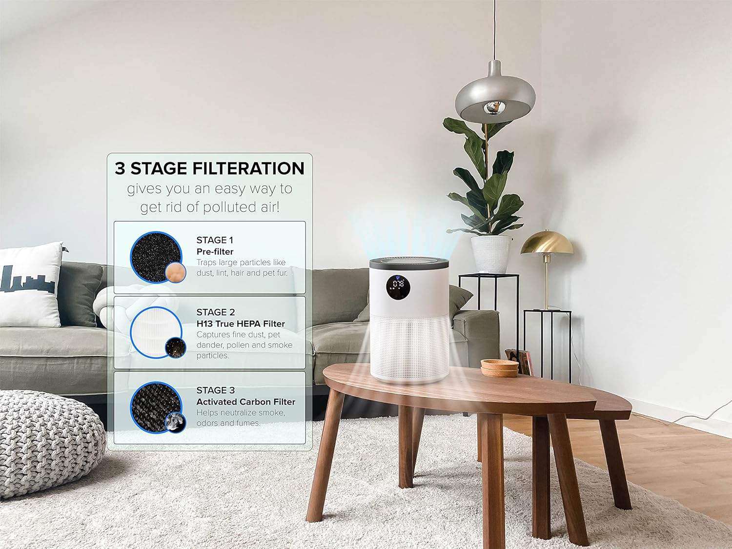 Daewoo Smart Air Purifier With WIFI - COL1563