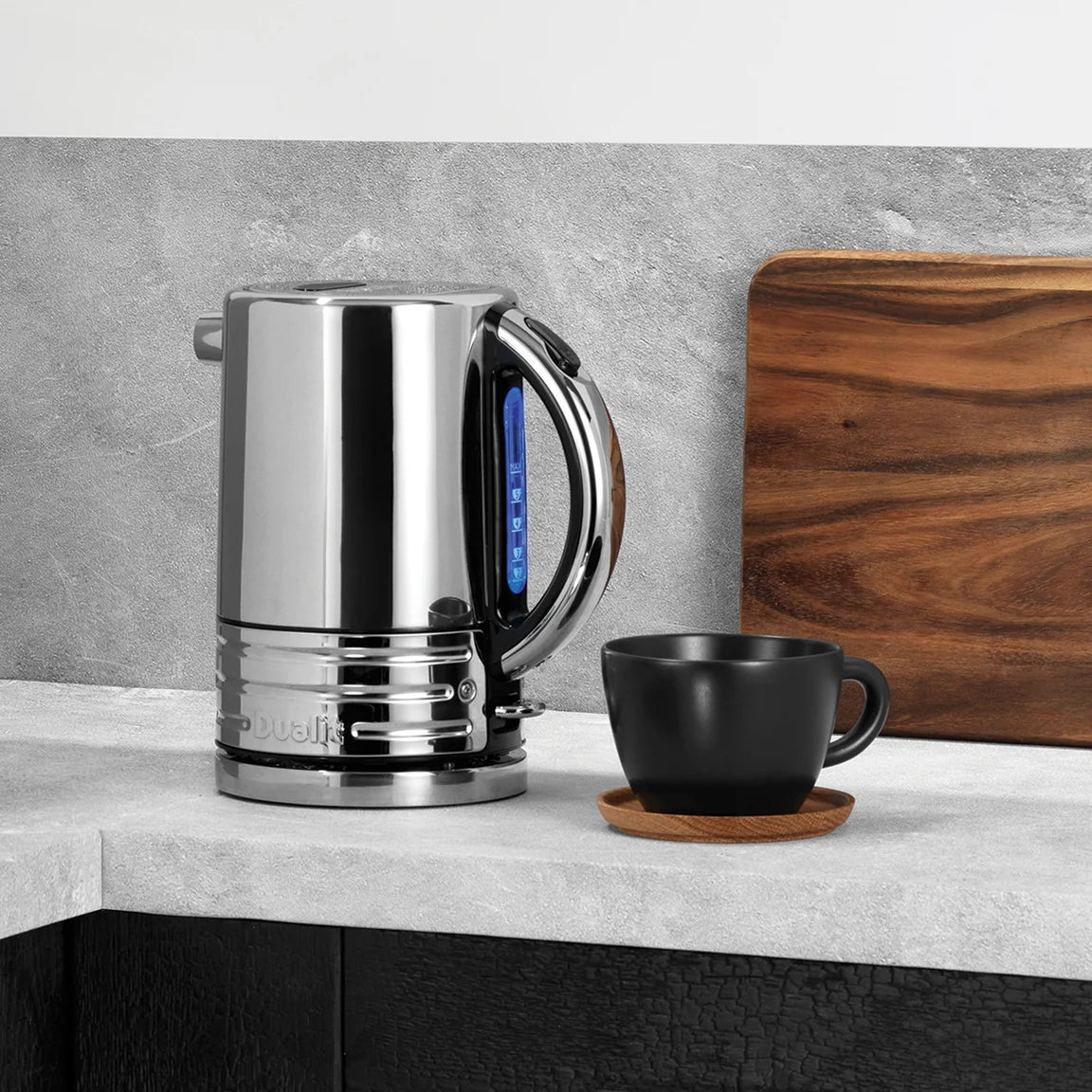 Dualit Architect Kettle 1.5L -  Black body with stainless steel panels