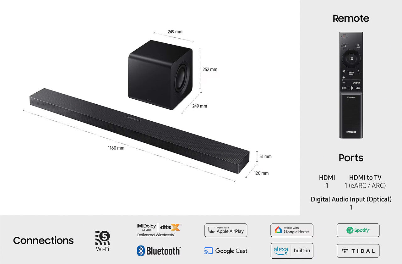 Samsung HW-QS700F 3.1.2-Channel Dolby Atmos Soundbar System