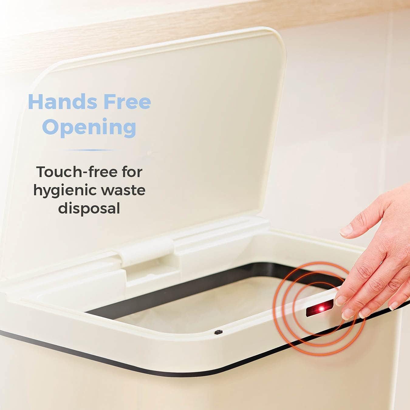 Tower Cream 50L Sensor Bin