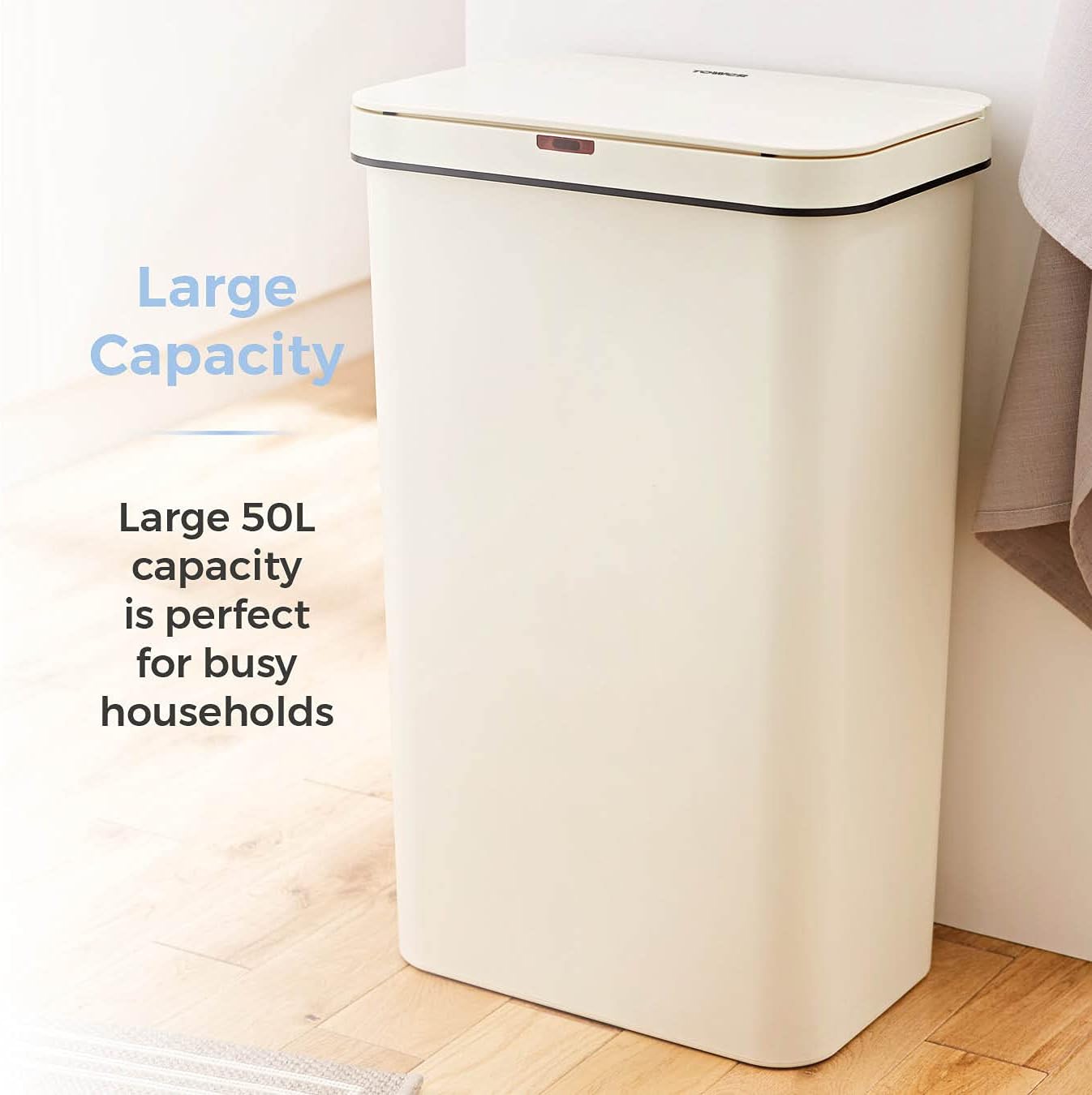 Tower Cream 50L Sensor Bin