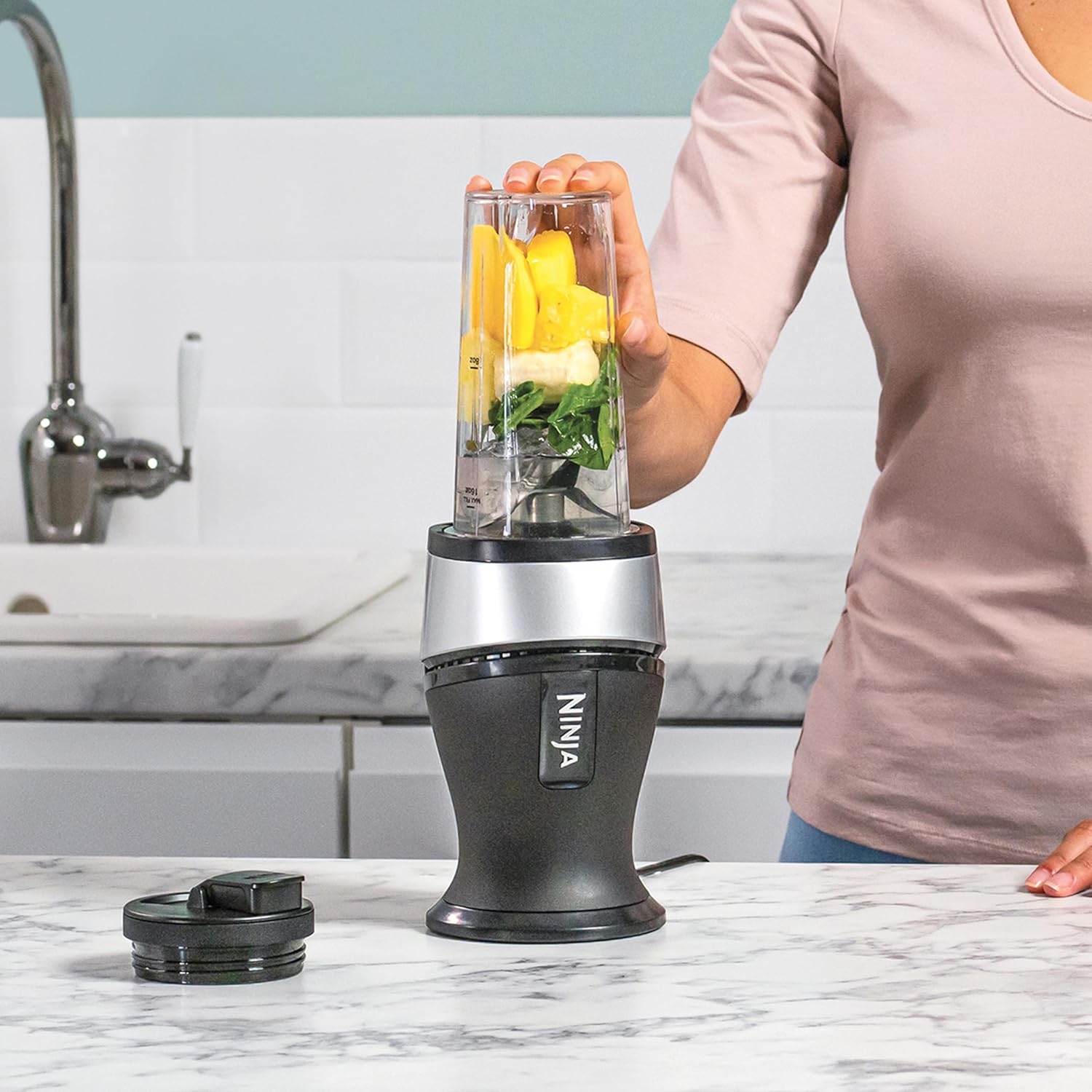 Ninja Nutri 700W Slim Blender and Smoothie Maker - QB3001