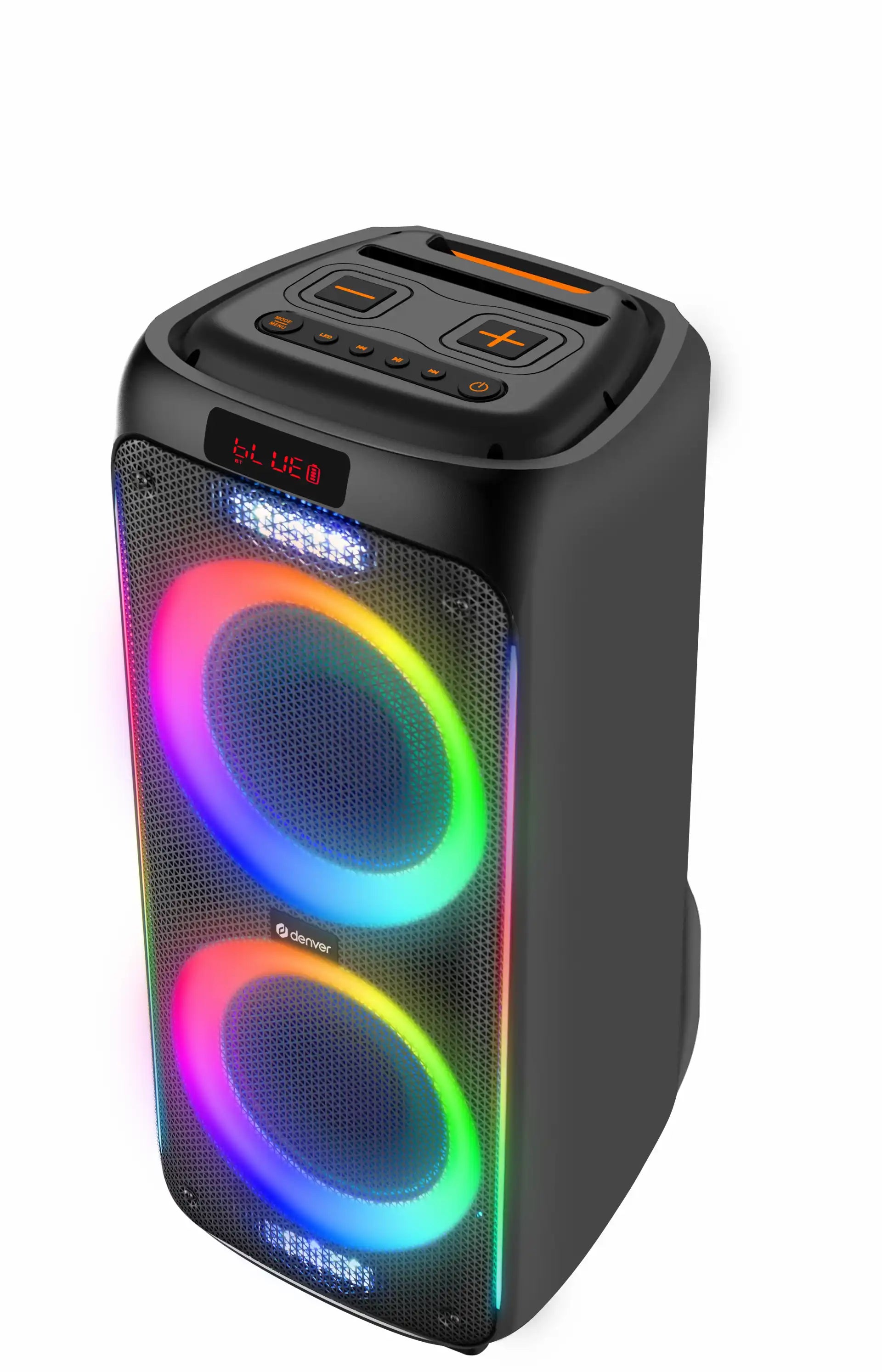 Denver Bluetooth Party Speaker with LED light & 2 x 10" woofers | BPS-458