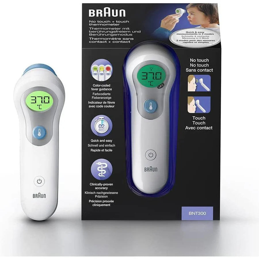 Braun Sensian 5 No Touch + Touch Forehead Thermometer - BNT300EE