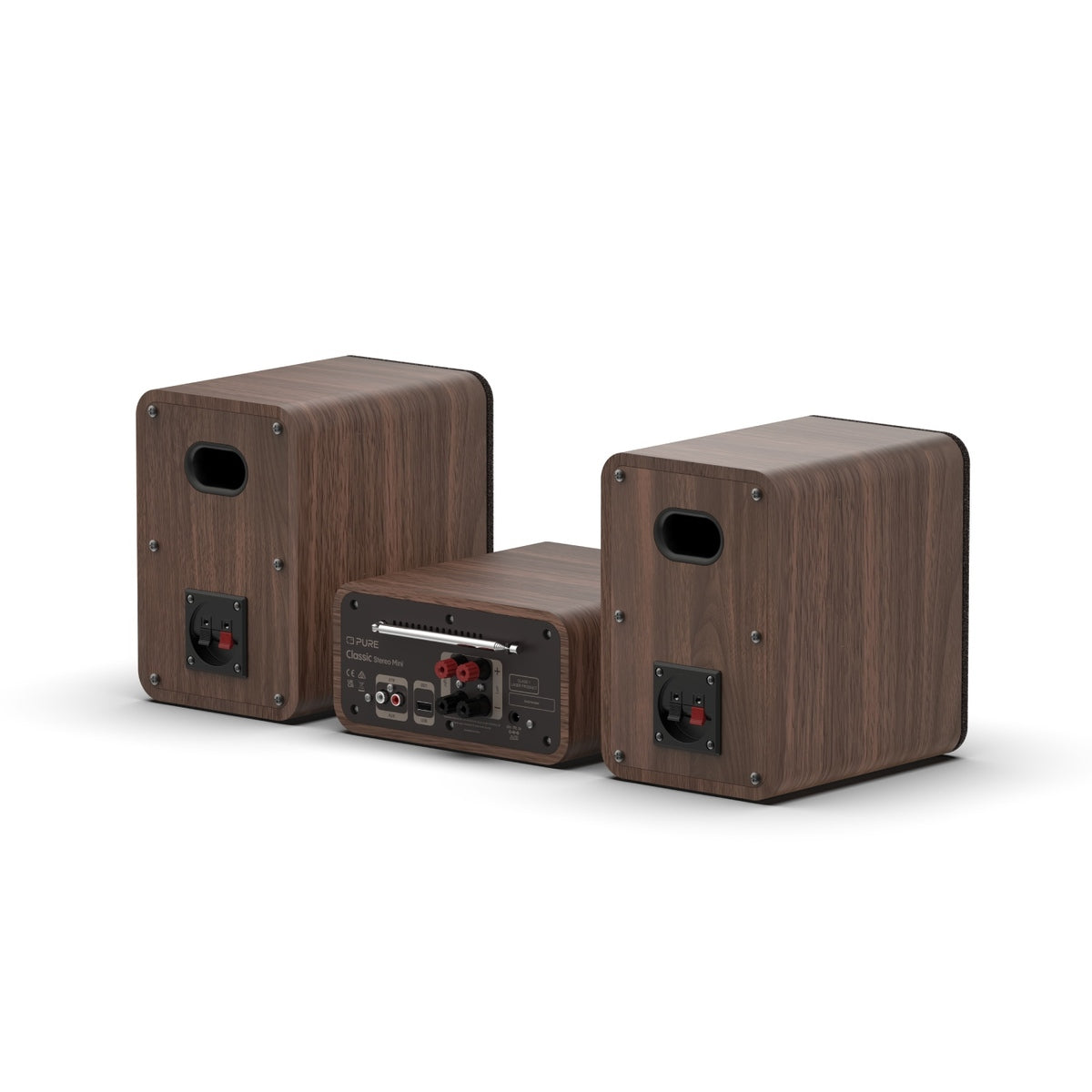 Classic Stereo Mini Stereo System Cotton Coffee Brown/Oak - 254592