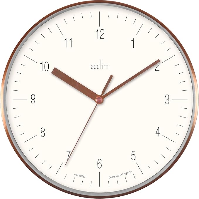 Acctim Colt Copper Wall Clock With White Dial - 29602