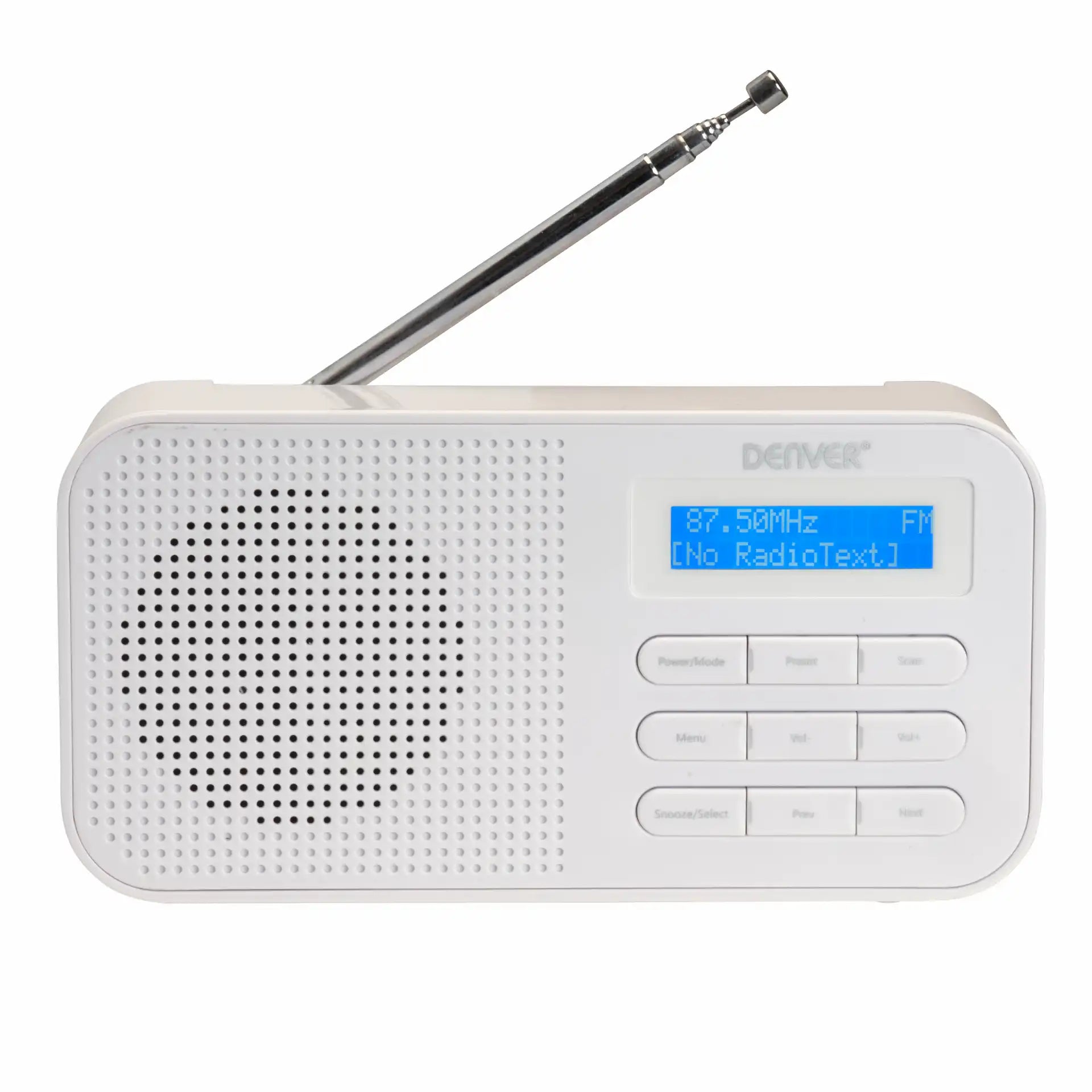 Denver White DAB Digital Radio with built-in FM radio | DAB-42W