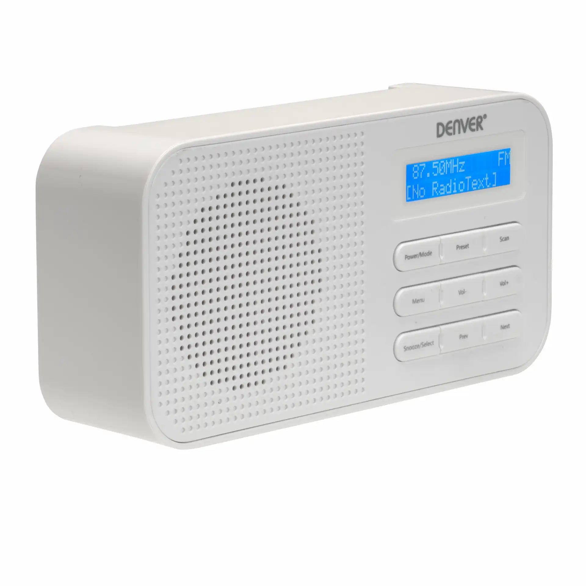 Denver White DAB Digital Radio with built-in FM radio | DAB-42W