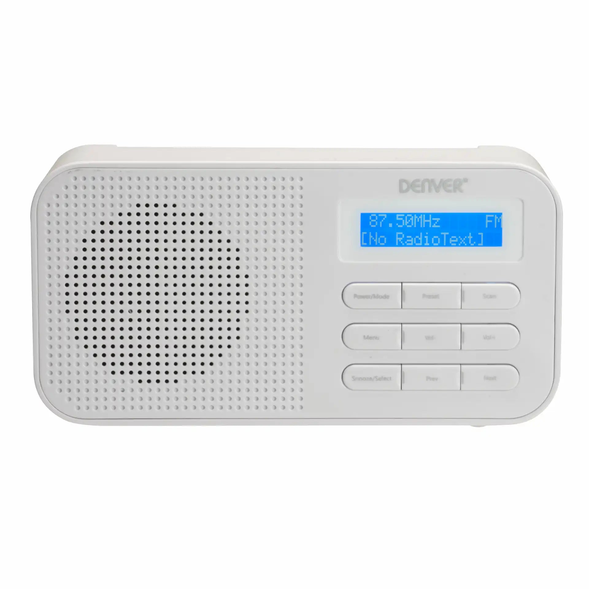 Denver White DAB Digital Radio with built-in FM radio | DAB-42W