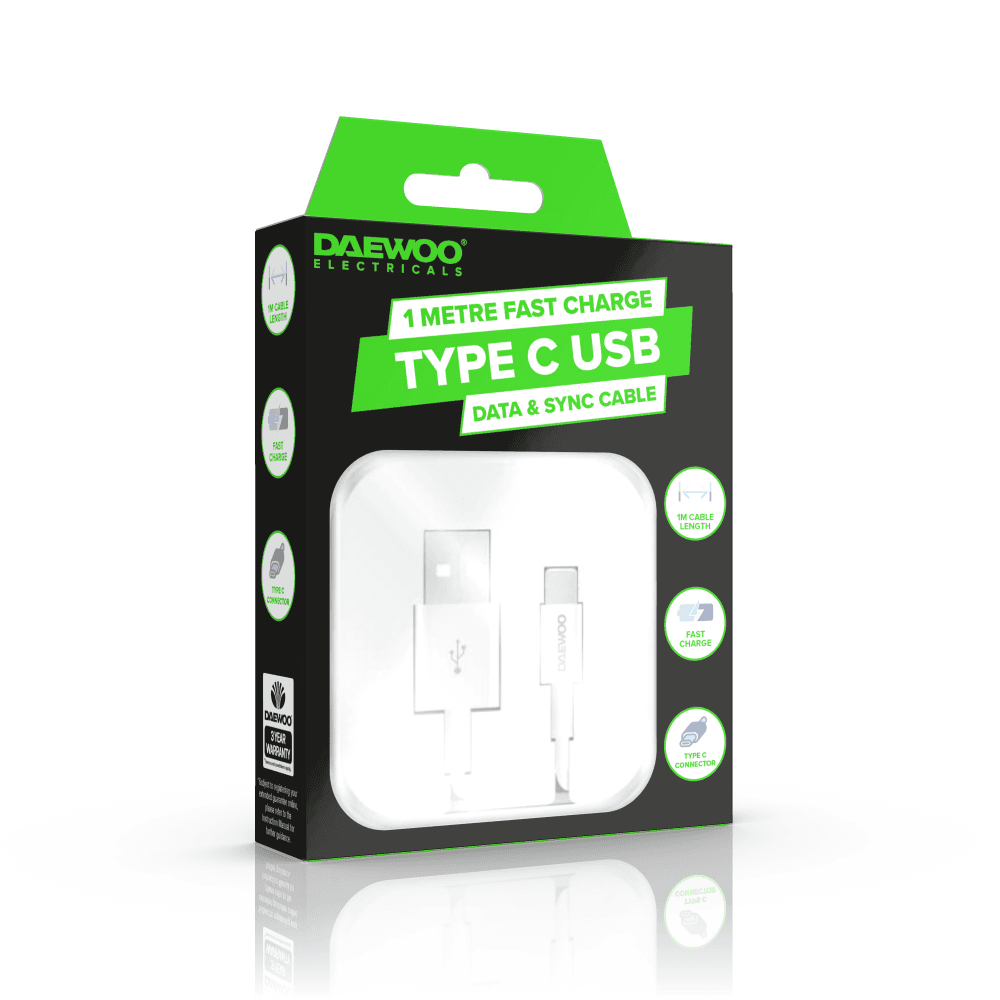 Cable de carga rápida DAEWOO USB-A a micro USB de 1 metro | ELA1343GE