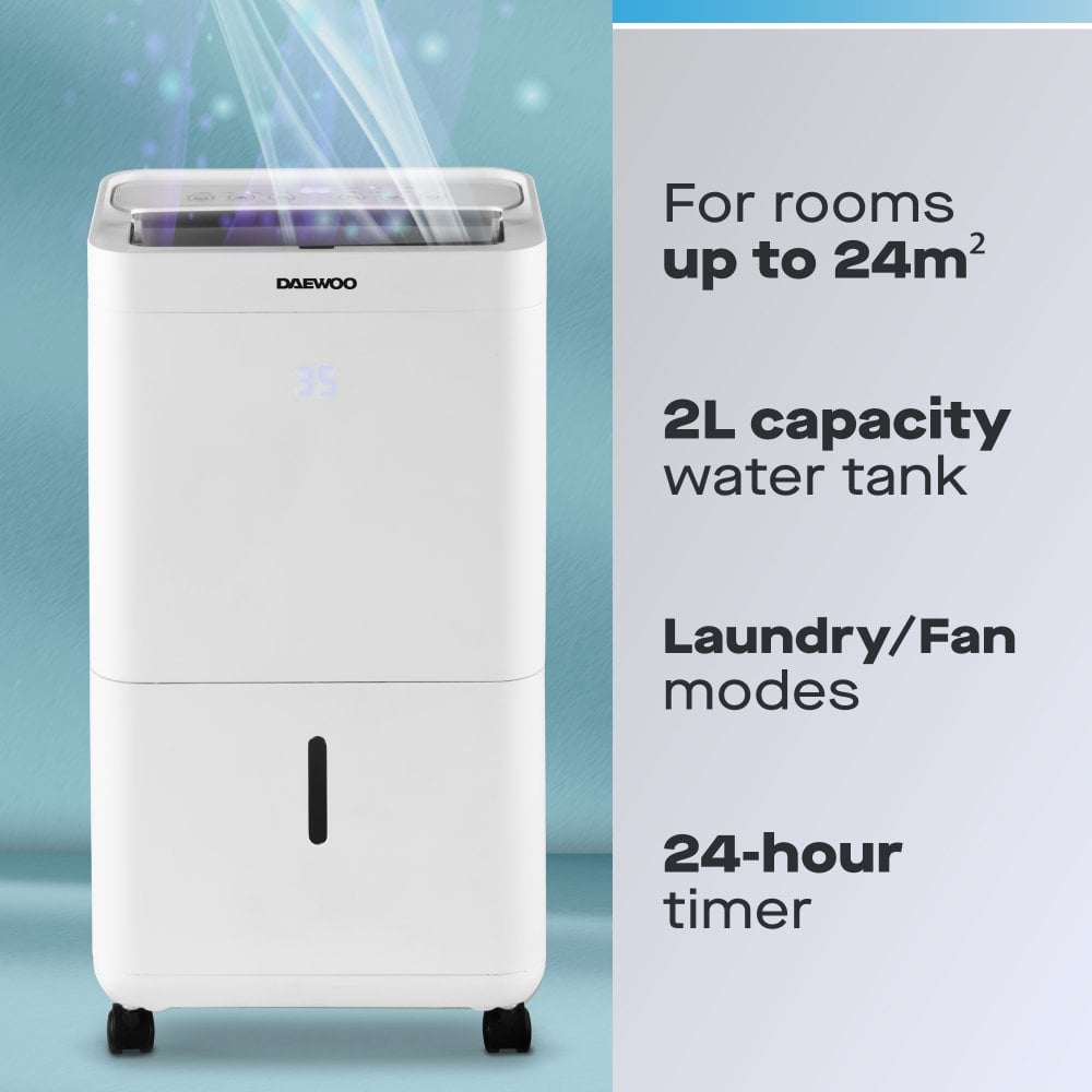 Daewoo 12L Dehumidifier with Air Purifier - COL1670GE