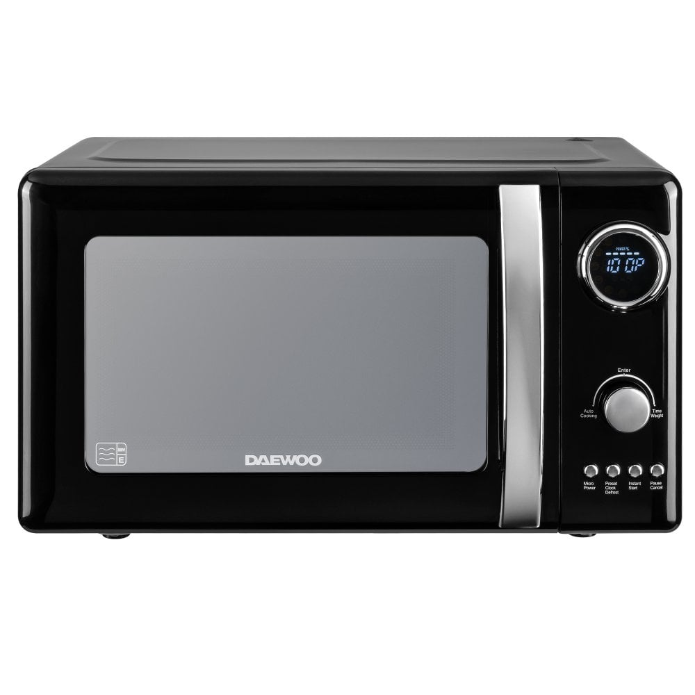 Microondas Daewoo Kensington negro de 20 litros y 800 W