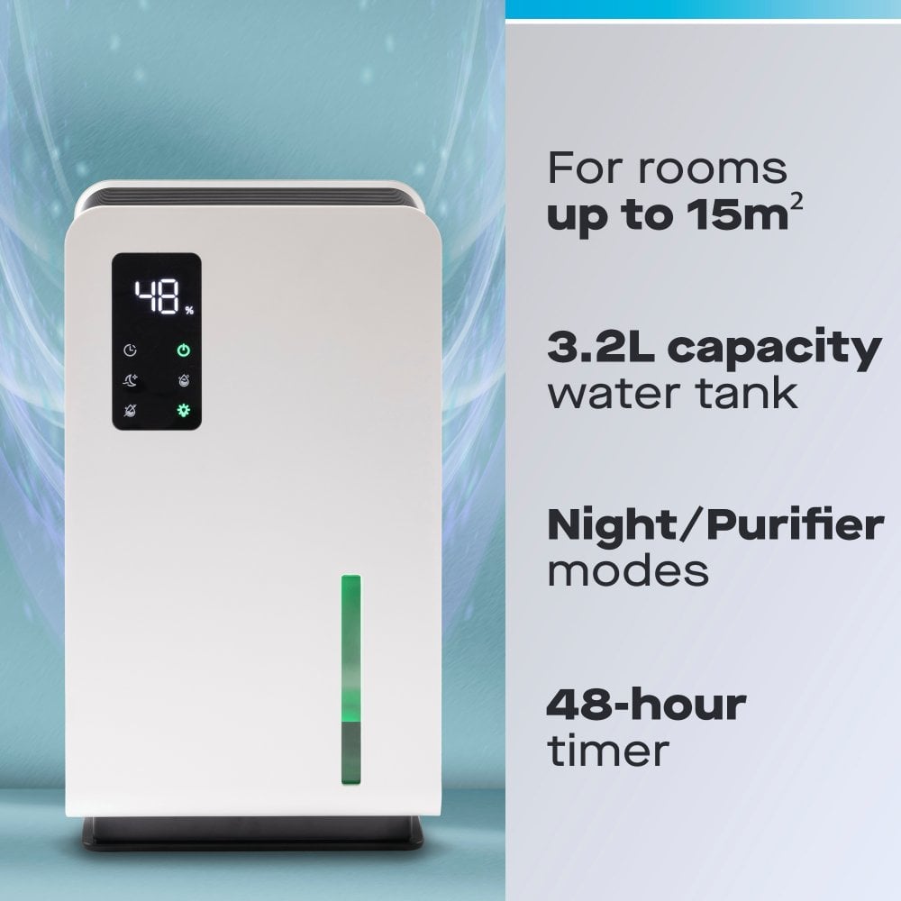 Daewoo 3.2L Dehumidifier with Air Purifier - COL1657GE