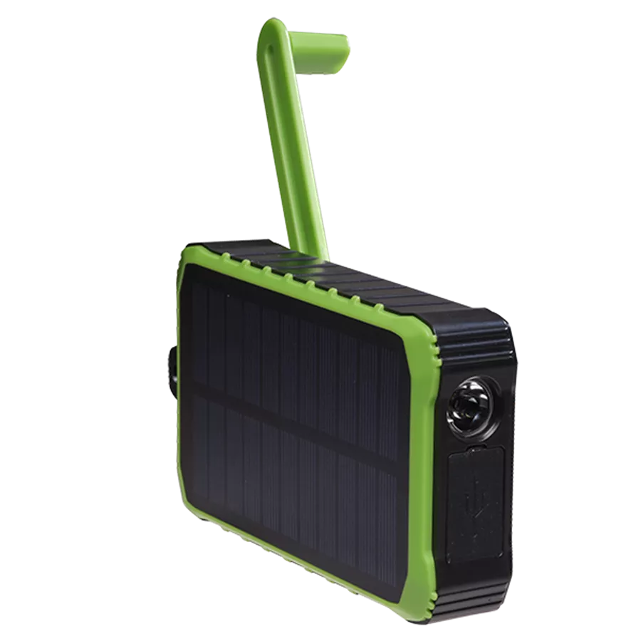 Denver 10000mAh Solar Powerbank with Hand Crank Dynamo | PSO-10012