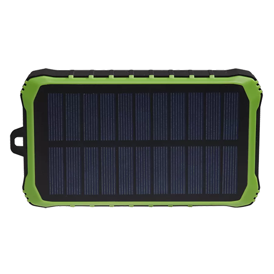 Batería externa solar Denver de 10 000 mAh con dinamo de manivela | PSO-10012