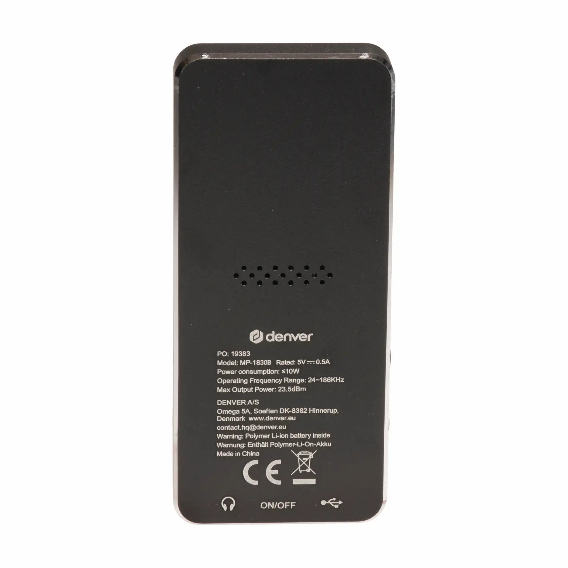 Denver MP4 Media Player With Bluetooth - MP-1830B BLACK