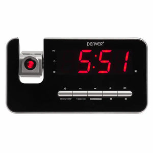 Denver PLL FM clock radio with dual alarm 180° projection of clock, 1.2" LED display | CRP-618