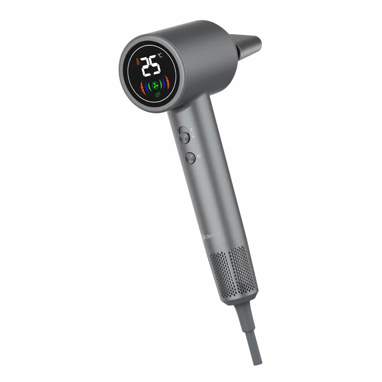Secador de pelo Denver de alta velocidad con pantalla digital LED - HDD-1400DGR | Gris oscuro