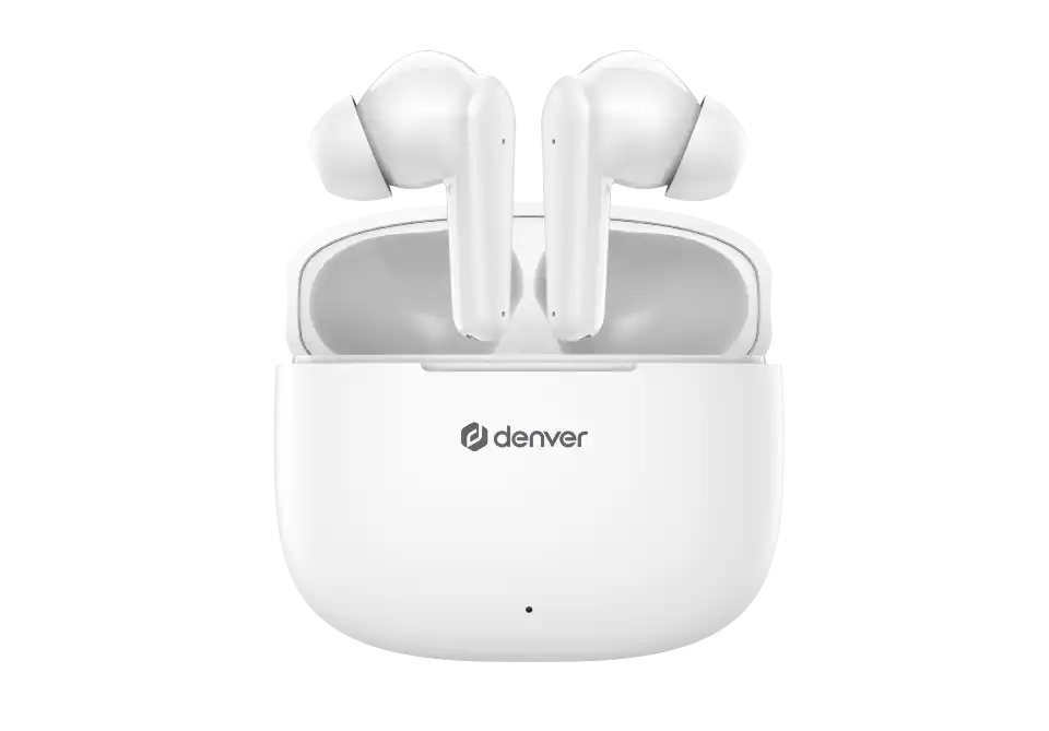 Auriculares inalámbricos Bluetooth Denver True con estuche de carga y función manos libres | TWE-48