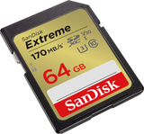 SanDisk 64GB Extreme SDXC UHS-I Memory Card | SDSDXV2-064G-GNCIN