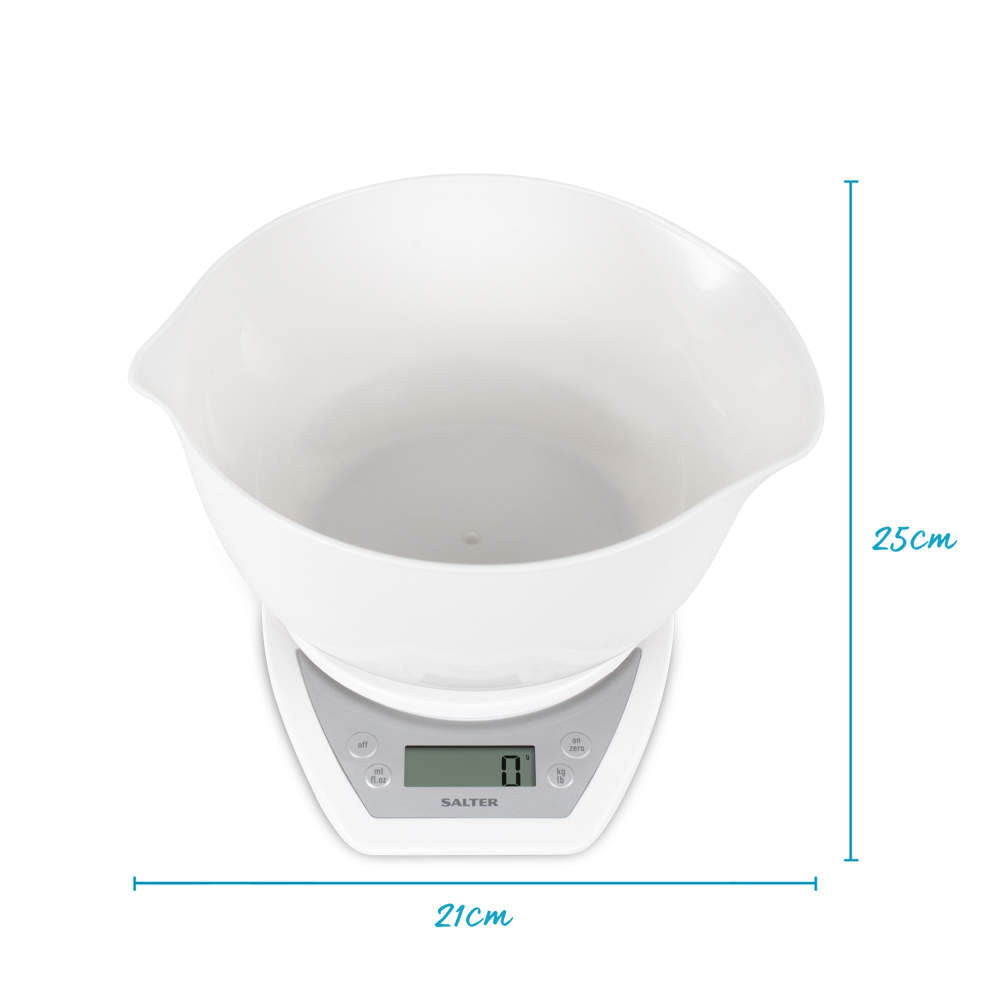 Salter 1024 Electronic Scale with Dual Pour Mixing Bowl