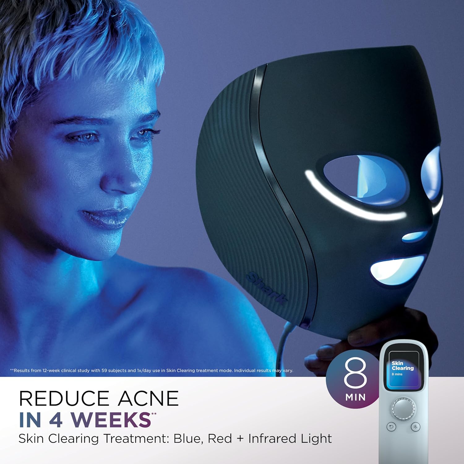 Shark CryoGlow™ LED Face Mask in Lilac Chill - FW312PL
