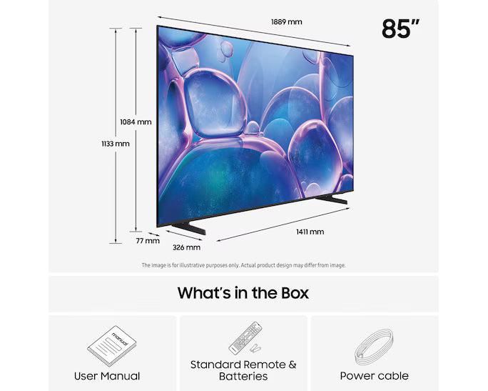 Televisor Samsung LED Crystal UHD 4K HDR10+ de 85" - TU85CU7105KXXC