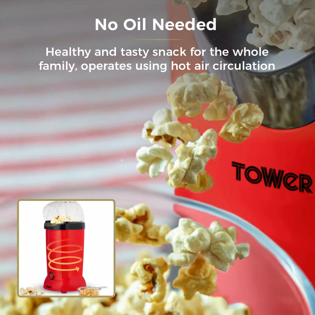 900W Tower Red Popcorn Maker