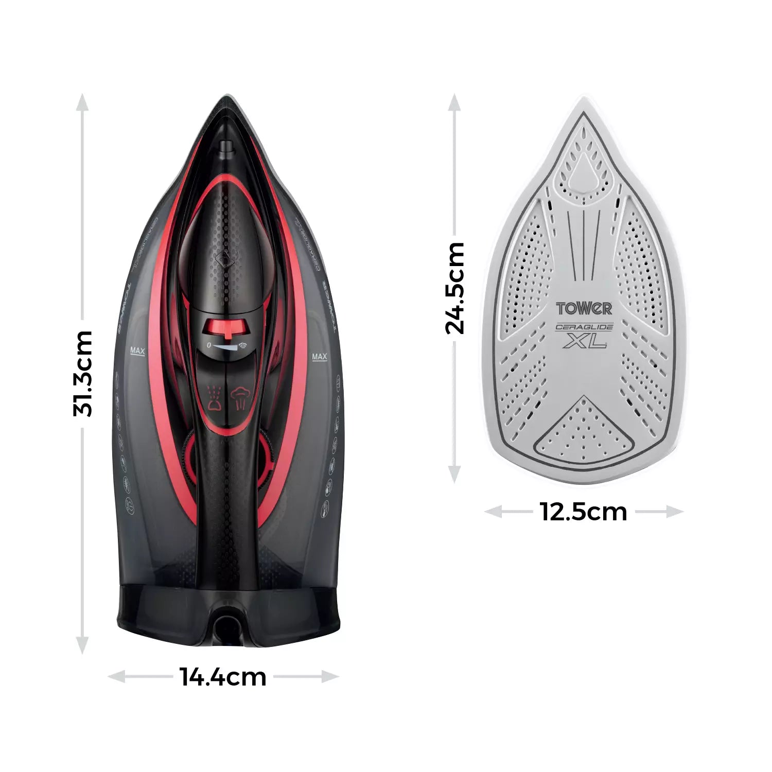 Tower Ceraglide Steam Iron XL Soleplate