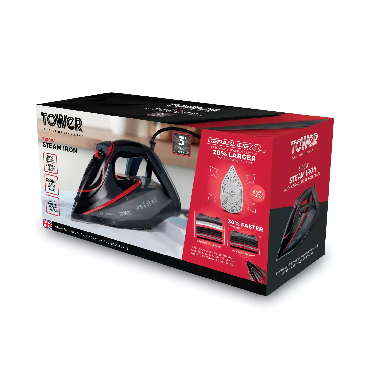 Tower Ceraglide Steam Iron XL Soleplate