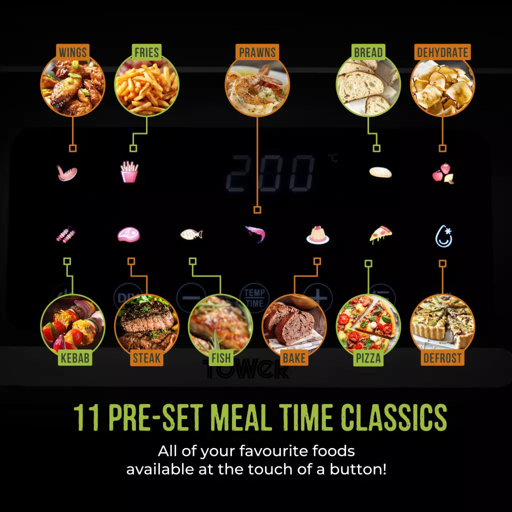 5 Litre Tower Vortx Air Fryer with Digital Colour Display