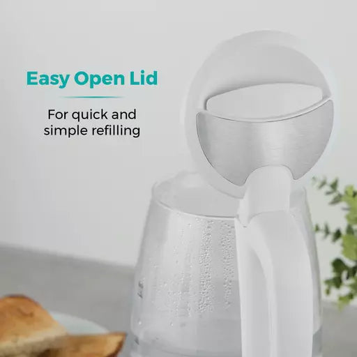 Presto 1.7 Litre White Glass Kettle