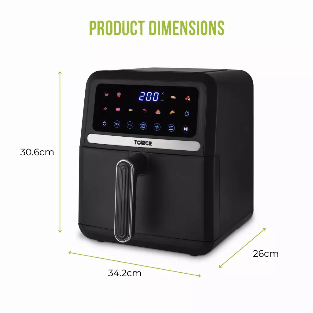 5 Litre Tower Vortx Air Fryer with Digital Colour Display