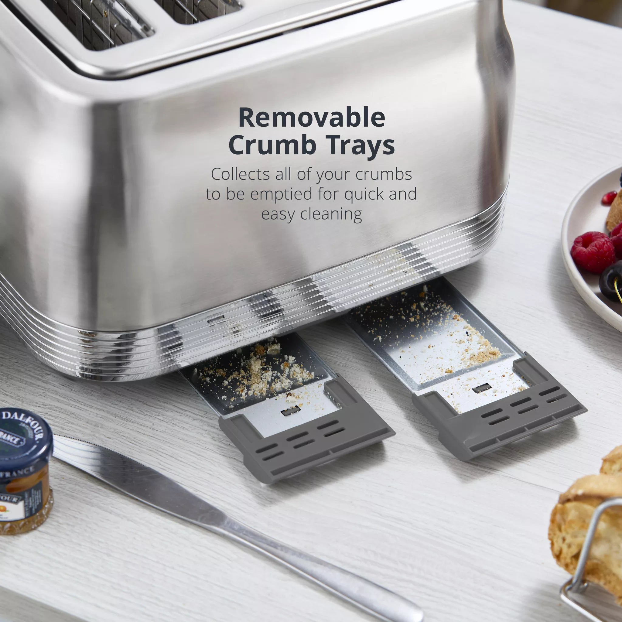 Swan Retro Stainless 4 Slice Toaster