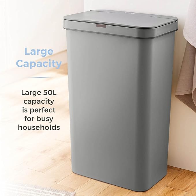 Tower 50L Sensor Bin - Grey