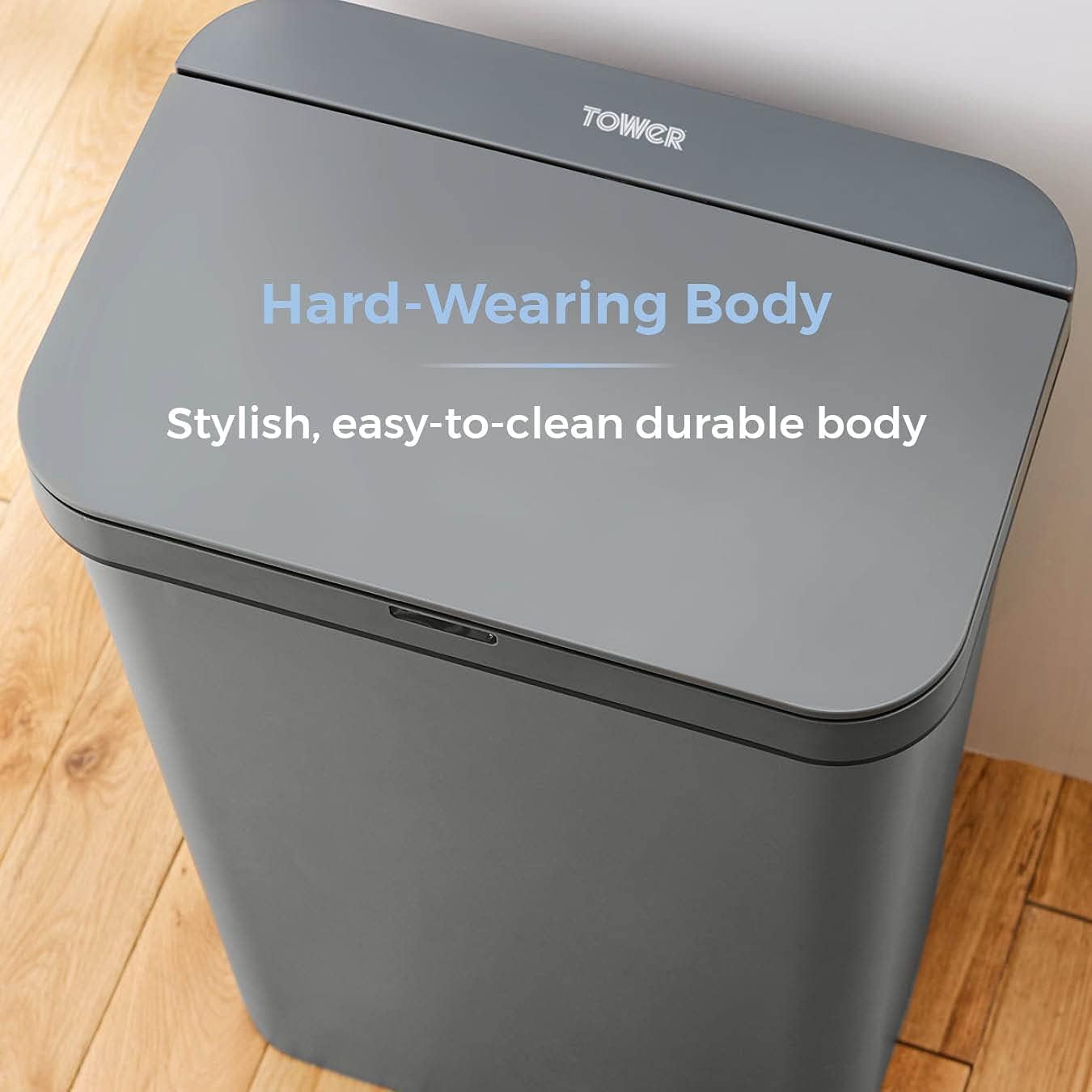 Tower 50L Sensor Bin - Grey