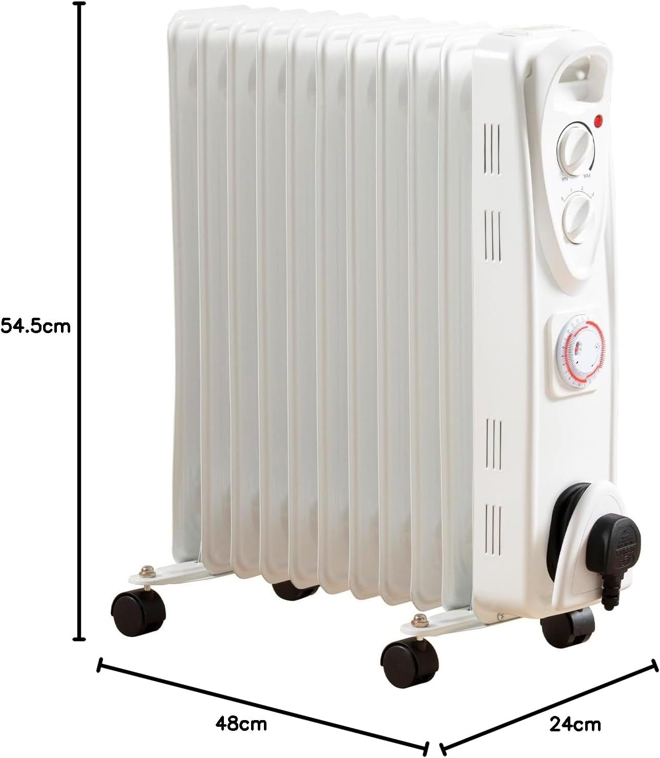Daewoo White 2500W Oil Filled Heater - HEA1895