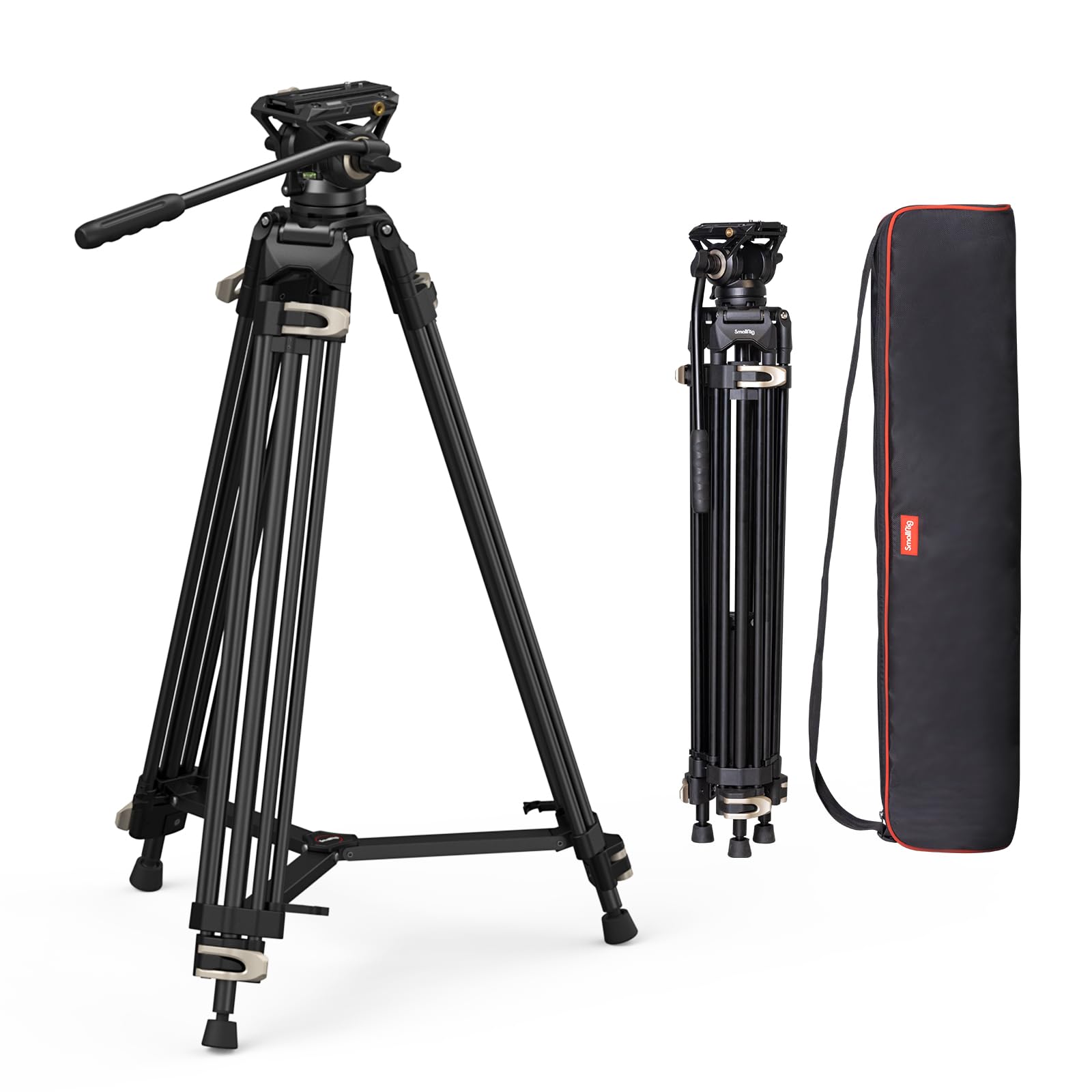 SmallRig AD-01 Heavy-Duty Tripod with Fluid Head for Video - 186cm