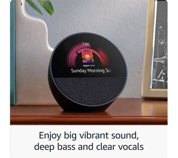 Amazon Echo Spot Smart Alarm Clock with Alexa - 2024
