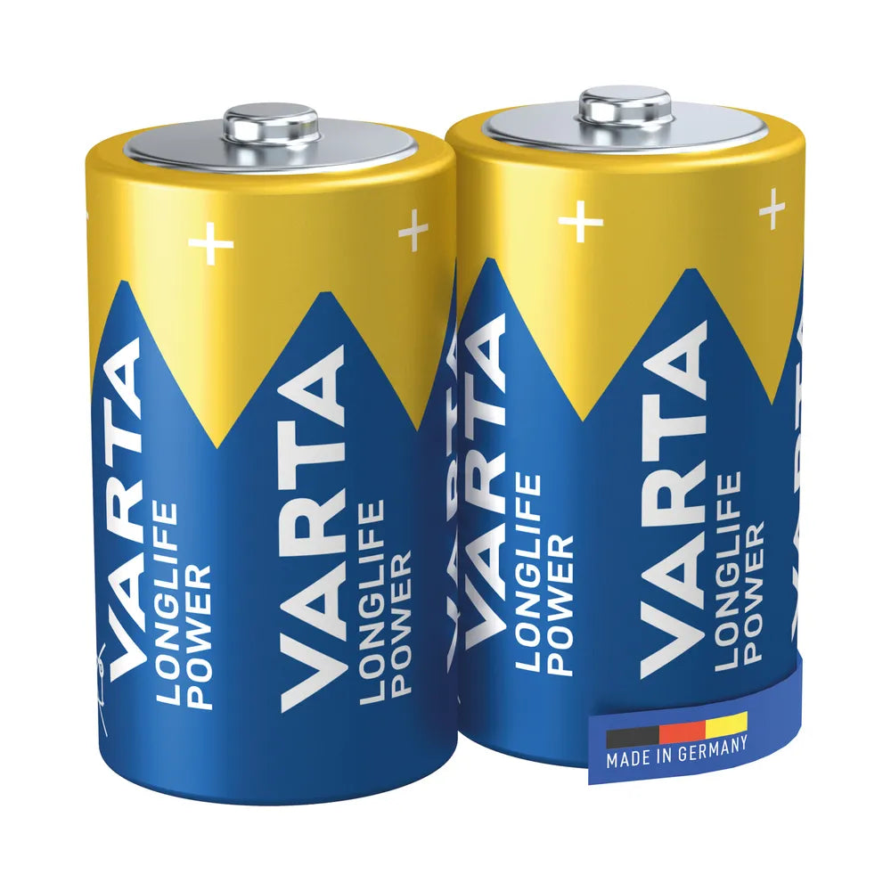 Varta Longlife Power D Alkaline Battery 1.5V (Pack of 2)